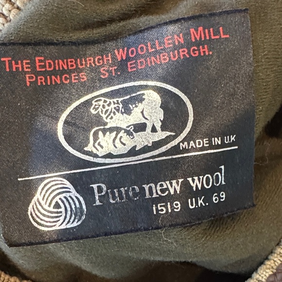 Vintage The Edinburgh Woolen Mill Pure Wool Brown Houdstooth Newsboy Cap Size OS - Picture 8 of 12